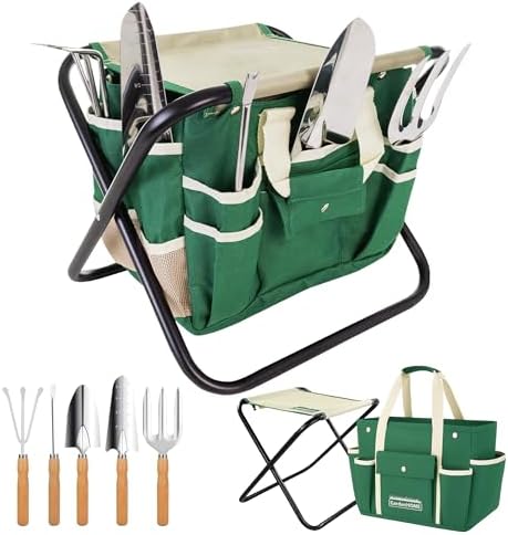 GardenHOME 7 Piece Garden Tool Set, Stainless Steel Garden Tools ...