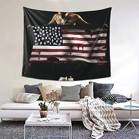 Worrwuy Tapestry Wall Hanging Bedding Tapestry 3D Printed Art Tapestry Home Decor 60"x51" Cover