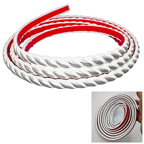 Selbstklebende Zierleisten Weiß - 20mm X 6m PVC Kantenschutz Für Möbel & Wände