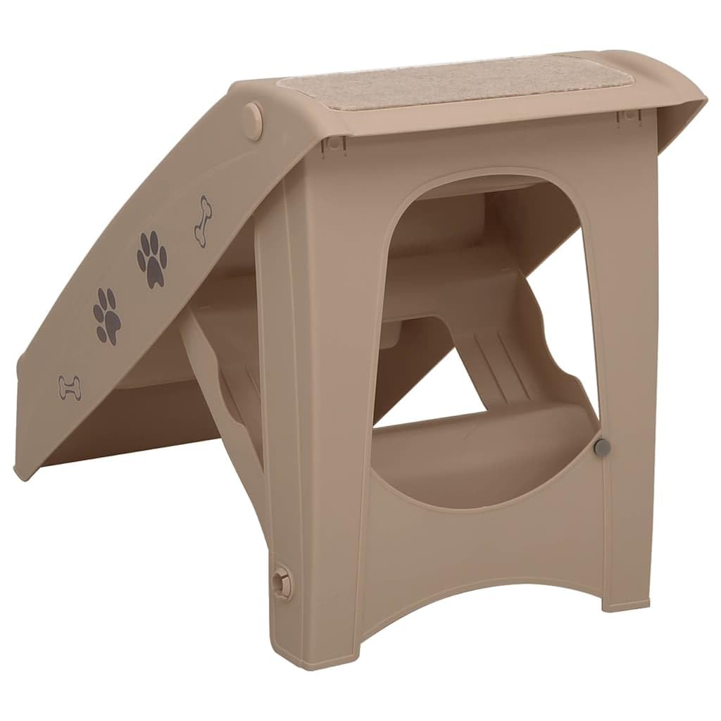 Scaletta pieghevole per cani, in polipropilene e feltro, 62 x 40 x 49,5 cm, antiscivolo, con gradini antiscivolo, ausilio per salire per cani, gatti, cuccioli, anziani, divano, letto, auto