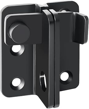 Sayayo Shed Lock Gate Lock Door Bolt Lock Gate Latch Tiny Padlock Hasp for Wooden Gates Garden Shed Cupboard Pet Cage, Stainless Steel Matte Black Finished