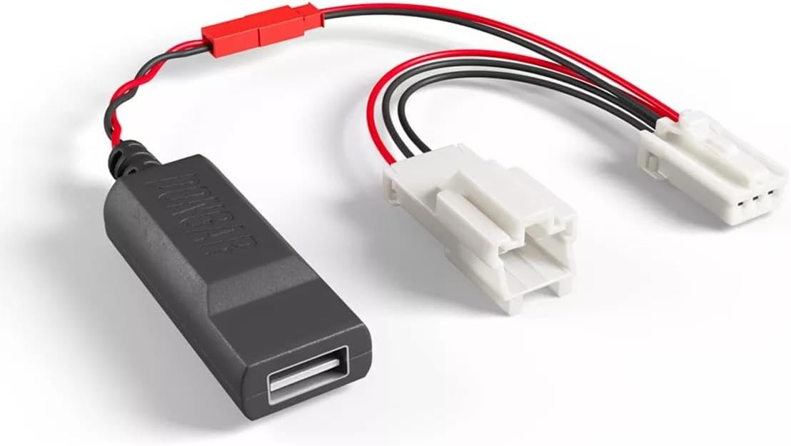 Dongar Dashcam Power Adapter (3-Pin Type A) for 2013+ Subaru BRZ, 2013-2017 Subaru Crosstrek, Pre-2014 Forester, and More, Connects to Rearview Mirror, Built-in USB Power Source, Easy to Install