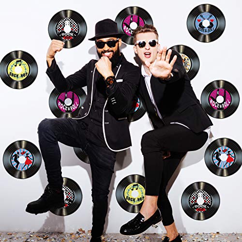 Boao 3 Packs 1950'S Rock And Roll Music Party Decorations Record Cutout Banner Records Wall Decor Signs Records For Wall Aesthetic 50'S Theme Party Supplies Music Party Favors #TOP5