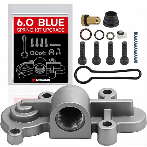 6.0 Blue Spring Kit Upgrade Compatible with 6.0L Powerstroke Diesel Engine Fuel Pressure Regulator Replacement for 3C3Z-9T517-AG Compatible with F250 F350 F450 F550 2003-2007