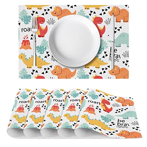Set de table dinosaure lot de 6 de qualité supérieure aux finitions soignées