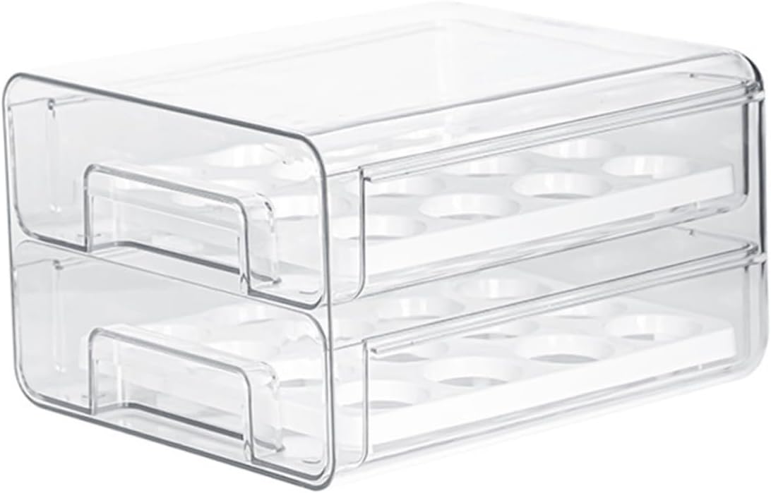 Container for Refrigerator Double Storage Box Compartment Holder Ventilation Window and Easy Carrying