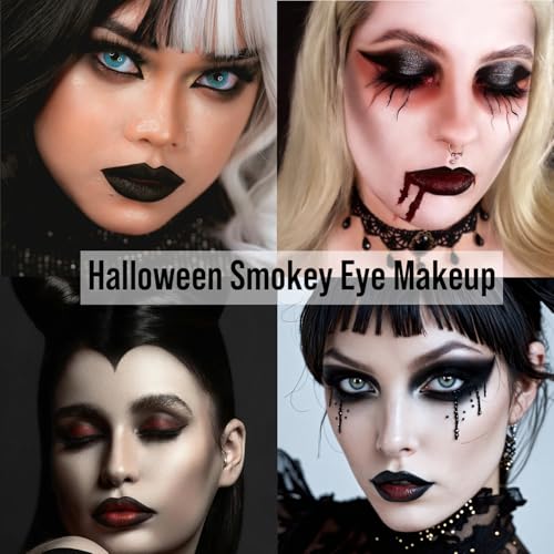 Black Smokey Eyeshadow Makeup Palette, Dark Smoky Eye Shadow Palettes for Halloween Goth Make up Glitter Shimmer Matte Pallets, Midnight Masquerade 21 Colors Brown Neutral Naked, Talc Free - Image 5