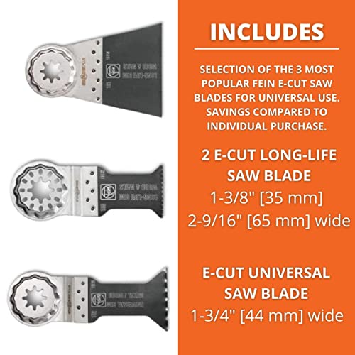 Fein E-Cut Combo Set Saw Blades For Universal Use - Precision, Standard, Universal, Starlockplus Mount, 3-Pack - 35222952090 #TOP5