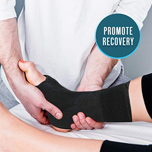 S Siwei Lace Up Ankle Brace For Sprained Ankle, Adjustable Ankle Stabilizer For Men & Women, Figure 8 Ankle Support Brace For Volleyball, Basketball, Injury Recovery! (L) #TOP5