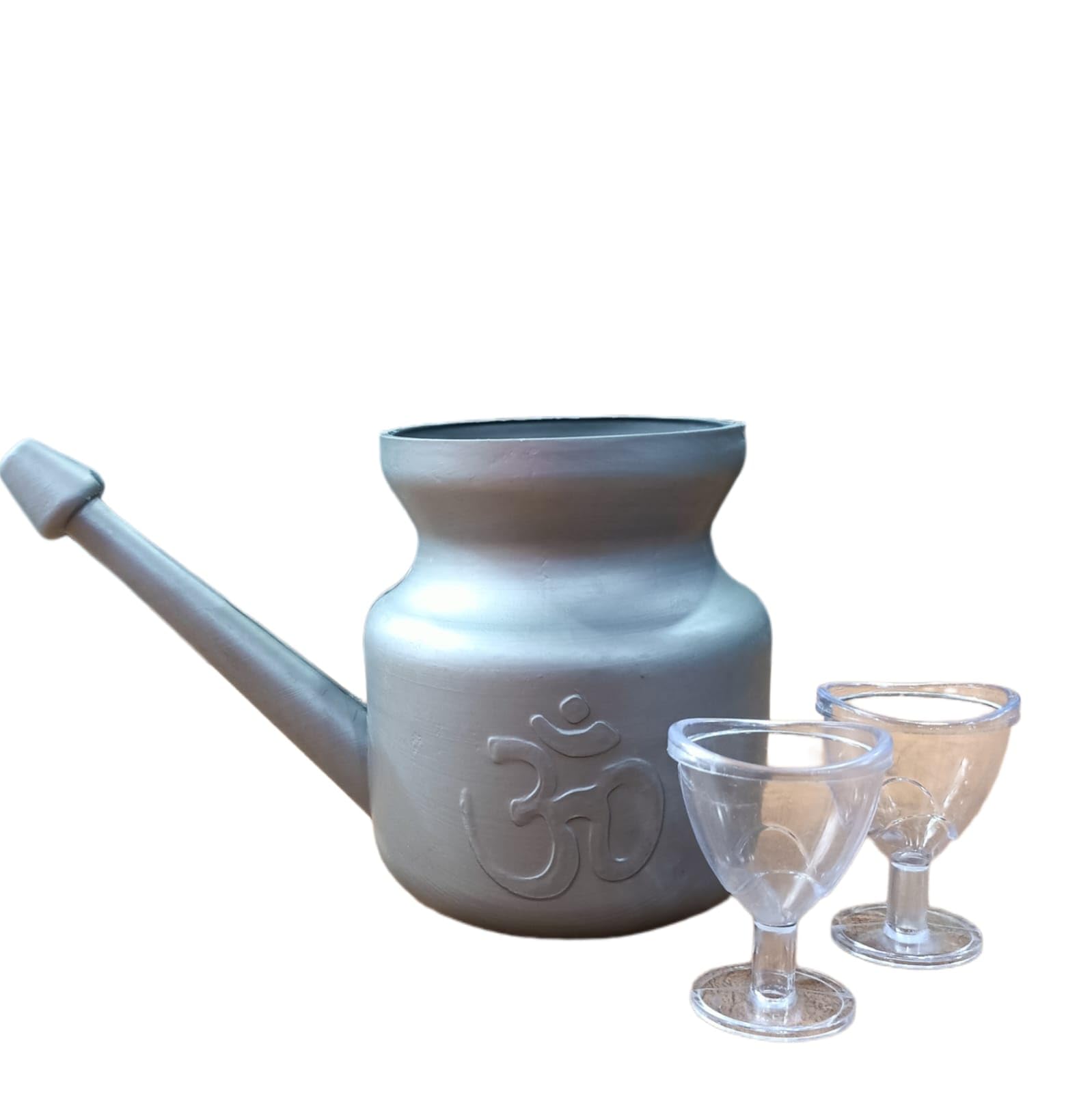TE TULSI ENTERPRISES Eye Wash Cup transparent cup pack of 2 and Jal Neti Pot for sinus congestion Nasal washer with user manual-picture-25