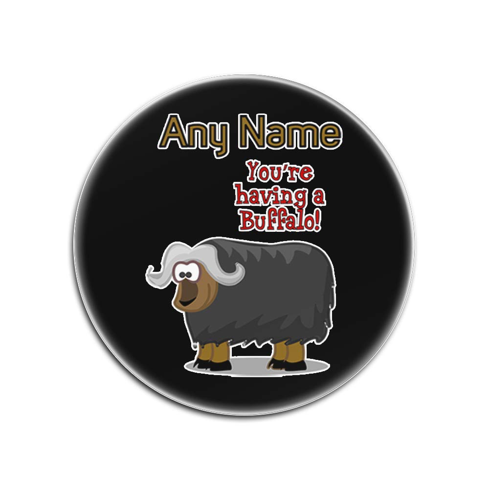 Dessous-de-verre en verre haut de gamme Buffalo design rond blanc et noir