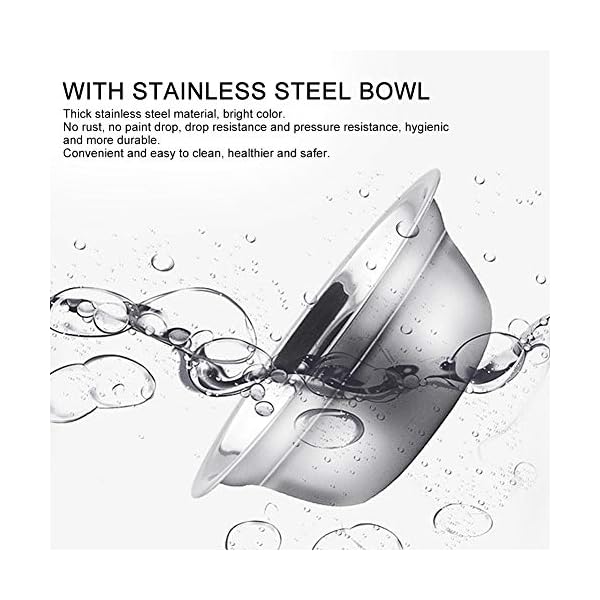 Double Dog Bowl 2 in 1 Automatic Pet Food and Water Dispenser Stainless Steel Cat Dog Feeder Spill Proof Pet Drinking Fountain (Gray) Double Dog Bowl 2 in 1 Automatic Pet Food and Water Dispenser Stainless Steel Cat Dog Feeder Spill Proof Pet Drinking Fountain (Gray)