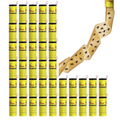 60 Pezzi Trappole per Mosche, 40X Cattura Mosche ed 20X Acchiappa Moscerini Giallo per Piante in Totale, Anti Moscerini