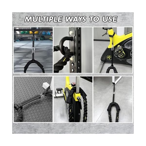 1.5 Inch 40ft Heavy Weighted Training Exercise Ropes Fitness Equipment with Sleeve and Anchor Strap Kit for Outdoor Working Out,Battle Rope for Home Gym Workout. - Image 3