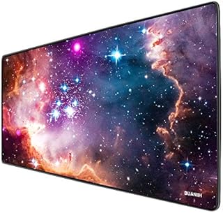 Galaxy Gaming Mouse Pad XL, Extended Large Mouse Mat Desk Pad, Stitched Edges Mousepad, Long Non-Slip Rubber Base Mice Pads (27.6"x11.8"x0.12")