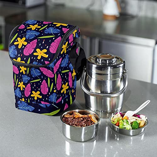 Bolsa de almuerzo floral que evita pérdidas de comida en el colegio 7