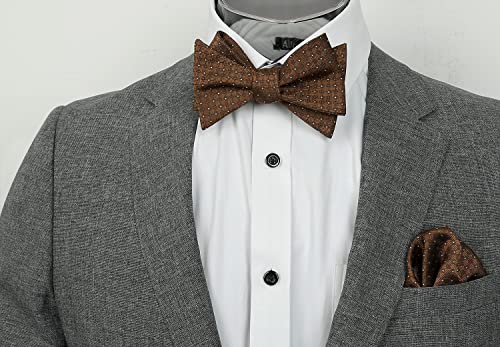 Image of Alizeal Mens 2pcs Solid Self-tied Bow Tie Set