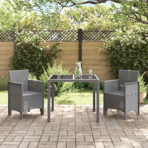 Chaises de jardin faciles à entretenir lot de 2 gris clair durables