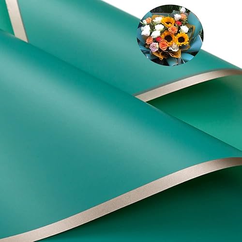 DongAi 40 piezas de papel de regalo de flores impermeables, translúcidas de flores frescas, ramo de flores frescas, papel de embalaje de regalo,