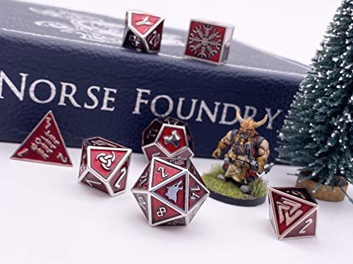 Norse Foundry Set Of 7 Vampire Blood Norse Series Full Metal Polyhedral Dice Rpg Math Games Dnd Pathfinder … #TOP1