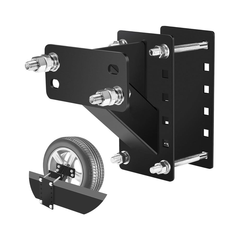 Soporte de neumático de remolque ajustable de acero resistente con revestimiento negro para llantas de 4/5/6 agujeros, soporte universal de repuesto para caravanas y remolques de barco
