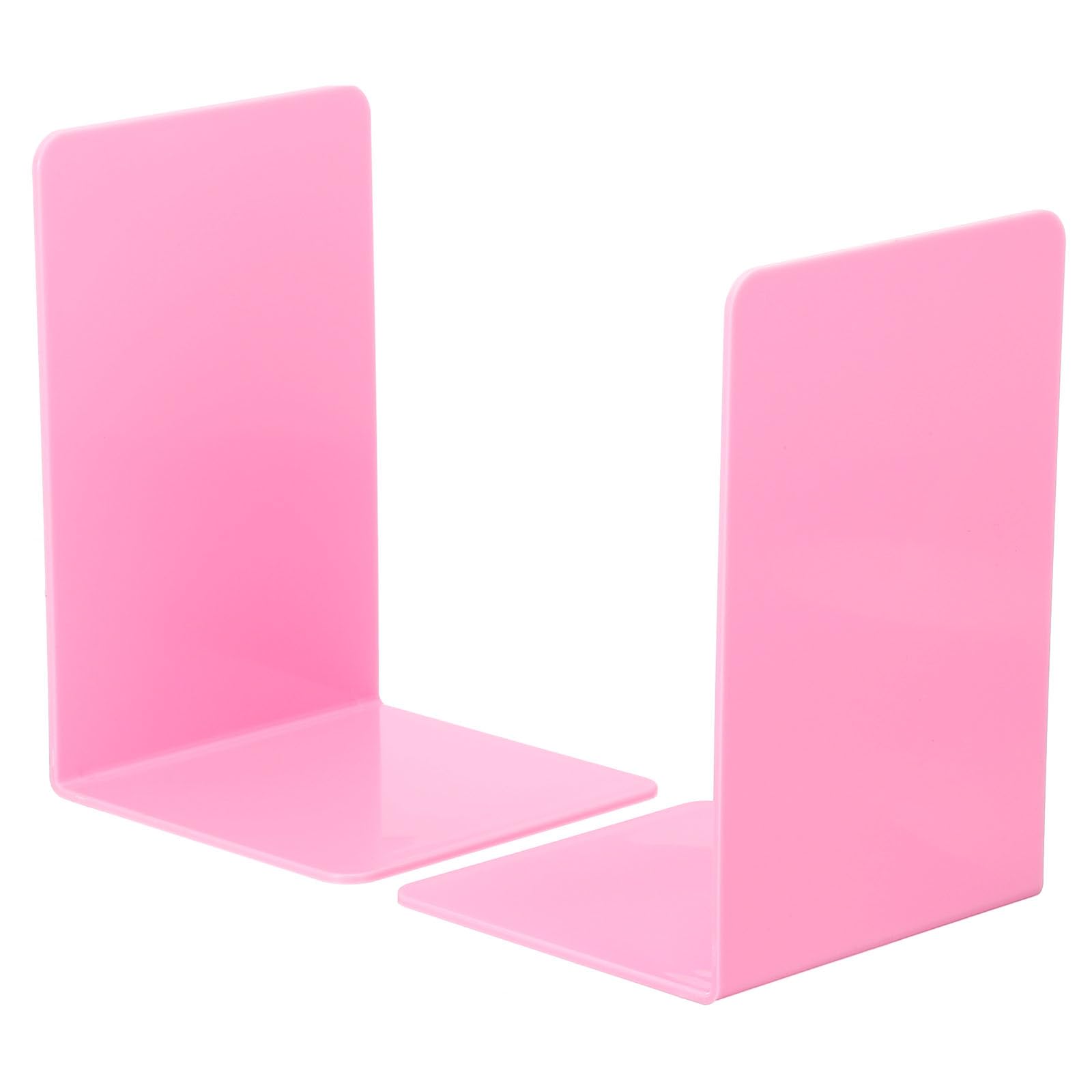 PATIKIL Acrilico Fermalibri, 2pz Plastica L-forma Fermalibri per Mensole Scrivania Mensola Libri Magazine Organizzatore Supporto Supporto per Ufficio Casa Studio Camera, Rosa Rosso