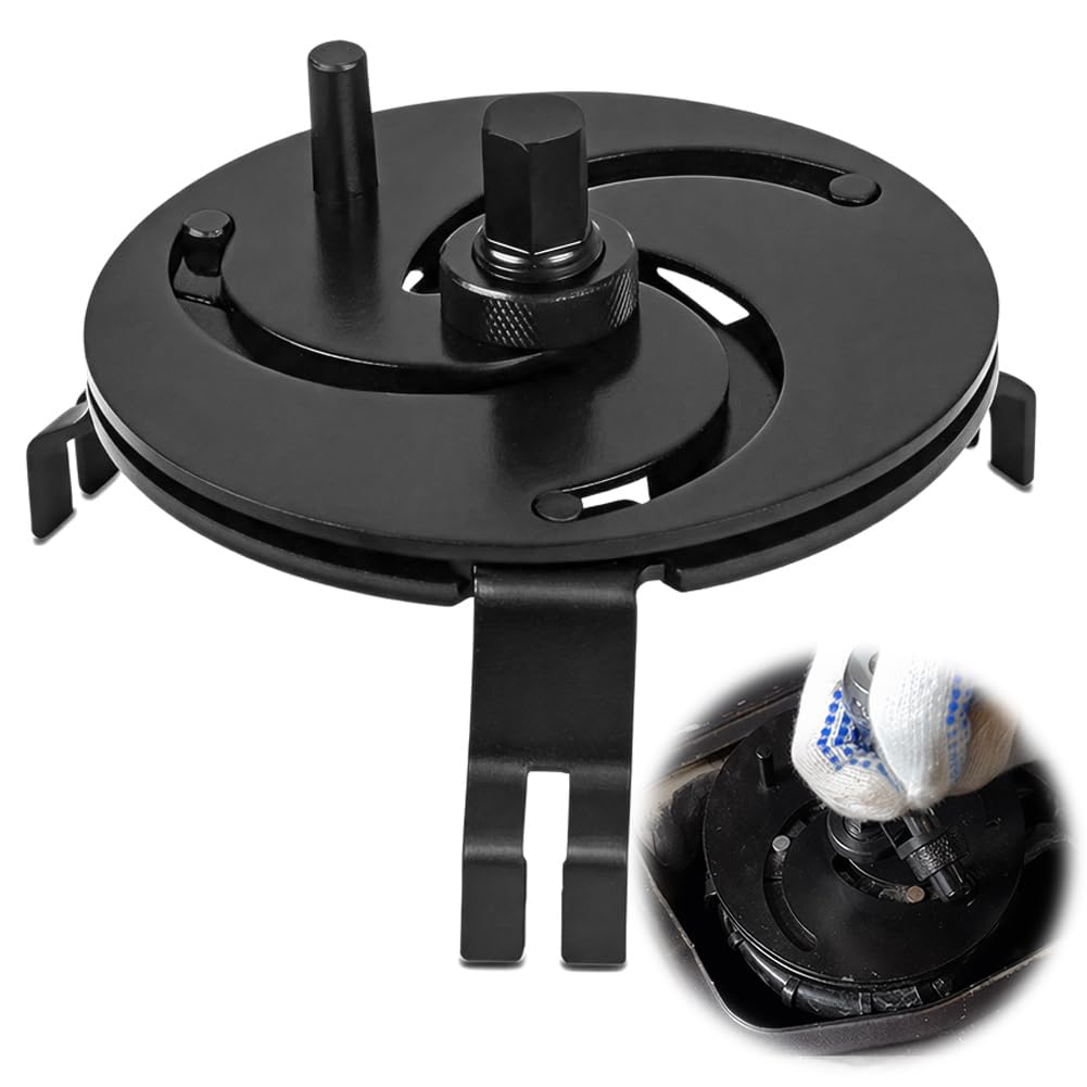 CEWROM Universeller Tankdeckelschlüssel, 3-Backen, Verstellbarer Kraftstofftankdeckelschlüssel, Werkzeug für Entfernen der Kraftstoffpumpenabdeckung, Autoreparatur, Autozubehör, 87 mm - 170 mm
