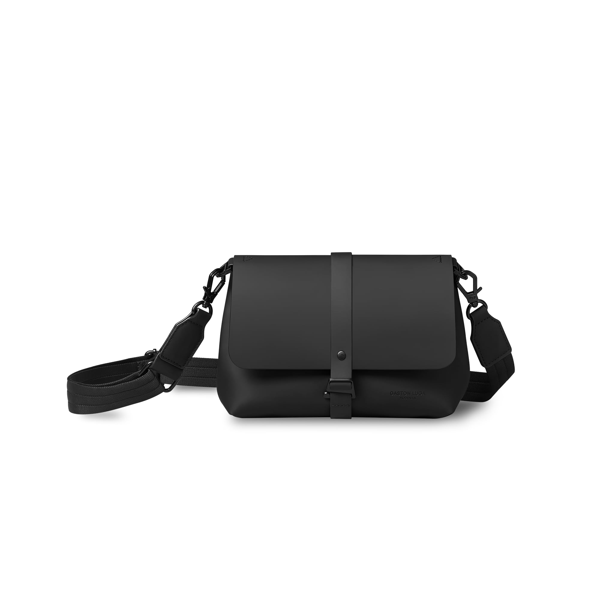 Gaston Luga Borsa A Tracolla Nero CB100, Donna, Impermeabile, Tinta Unità