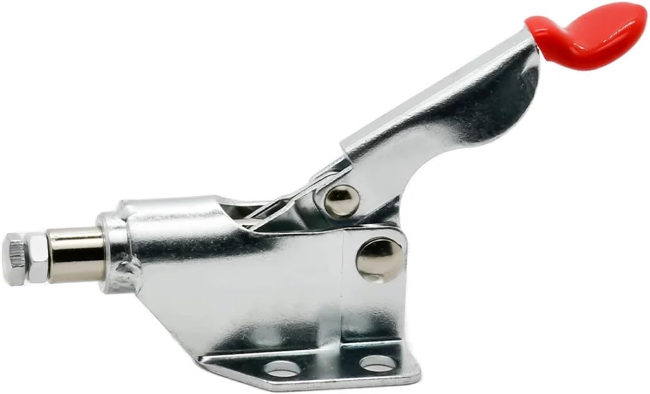Quick Fixture Clamps 1PCS Push Pull Toggle Clamp 50kg Holding Force, Internal Thread Arm, 11mm Stroke, 93° Handle, Flange Base,Fixture
