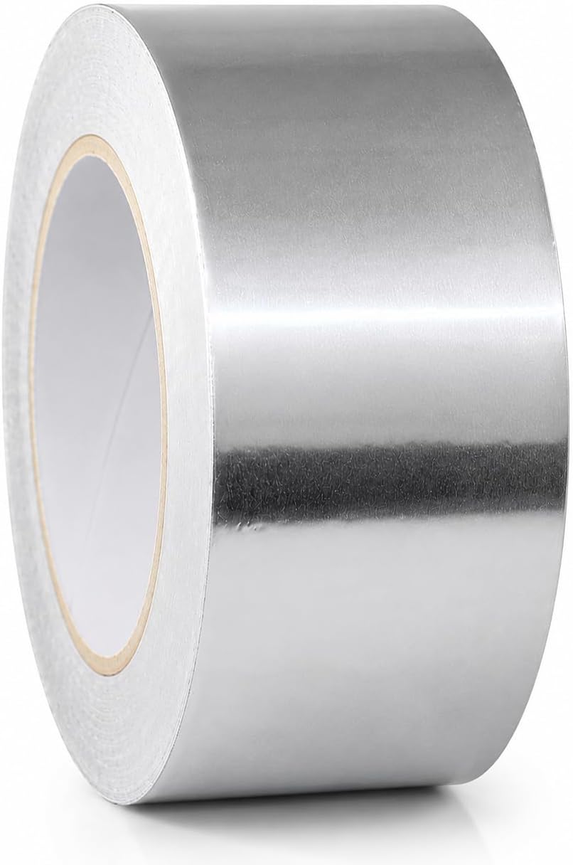 GGR Supplies AF-20R Professional/Industrial Grade High Temperature Heat Shield Resistant Aluminum Foil Tape Ideal for HVAC, Air Ducts Repair & More (3.6Mil): 2 in. Wide x 50 yds.
