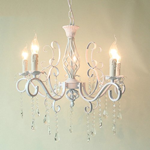 Chandelier-WENBO HOME European Garden Chandelier Crystal Candle Chandelier Restaurant Girl Princess Room Bedroom Warm Creative