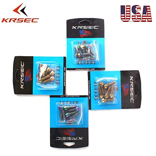 Krsec Us-Stock Titanium Stem Screw M6/M5 Mtb Bike Titanium Plated Mtb Bicycle Handlebar Stainless Steel Screw Cycle #TOP4