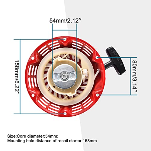 Goofit Pull Start Starter Recoil Coil Pully Parts Replacement For Gx120 Gx160 Gx168 Gx200 5.5Hp 6.5Hp Generator Parts #TOP1