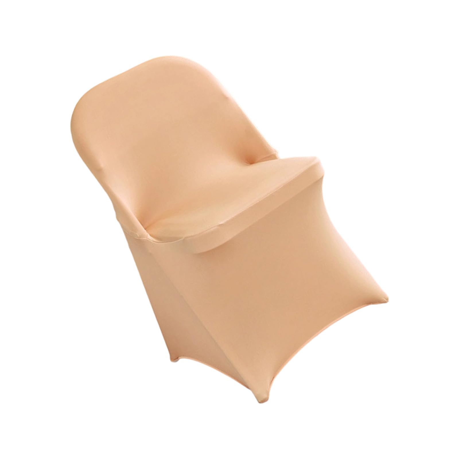 Elnwnnkc Champagne Durability Milk Silk Chair Cover Stretchable Furnitures Cover Quick Installation For Holiday Gatherings Commercial Event Stretch Spandex Chair