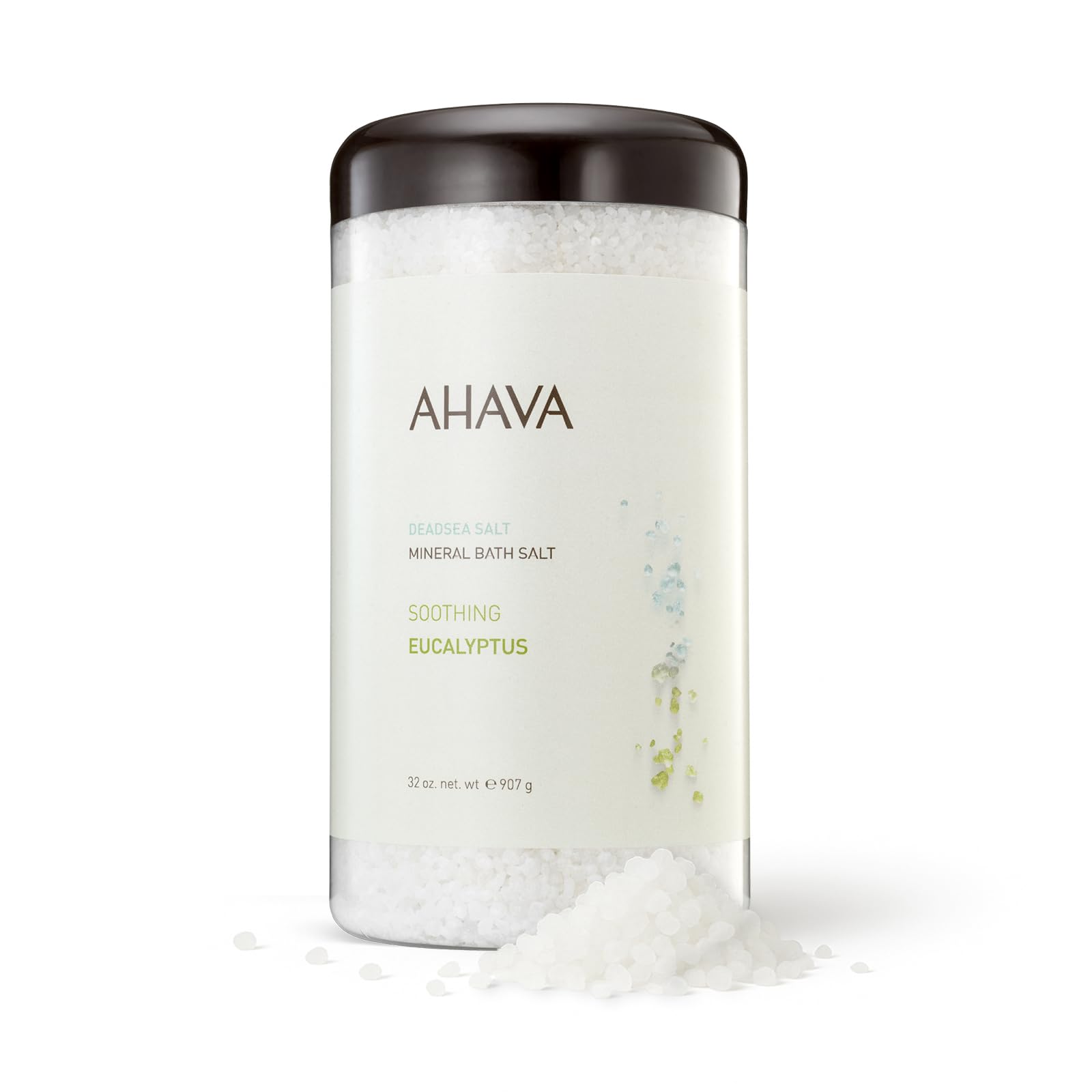 AHAVA Dead Sea Mineral Bath Salt- Intense Relaxation for Body & Mind, Elevates Moisture, Softens & Eases Sore Muscles, Enriched by Exclusive Dead Sea Salt & Osmoter blend, 32 oz