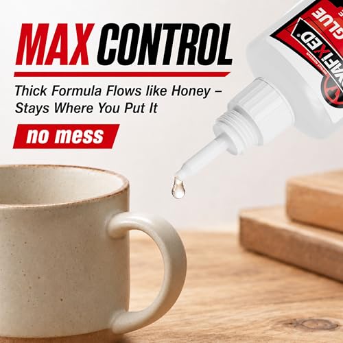 Image of Gap Fill Super Glue 30g Heavy Duty, Thick Cyanoacrylate (CA) Glue with Anti-Clog Caps & Precision Microtips for Woodworking, Crafts, 3D Prints, Strong Repair for Furniture Shoe Ceramic Glass Plastic
