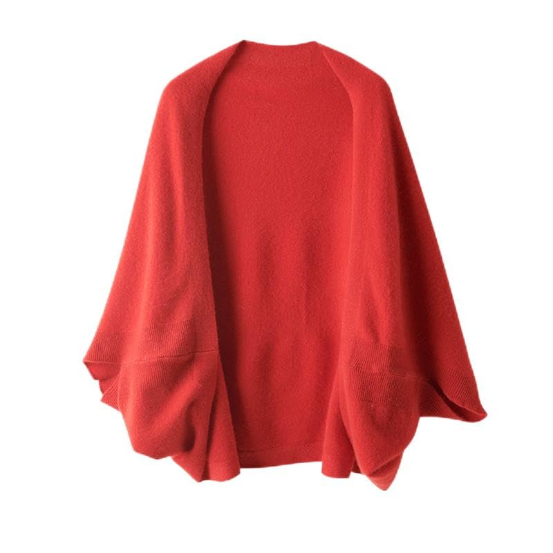 Autumn & Winter Luxury 100% Pure Cashmere Cape, Warm Casual Versatile Fashion Style, solid color with no tassel cape