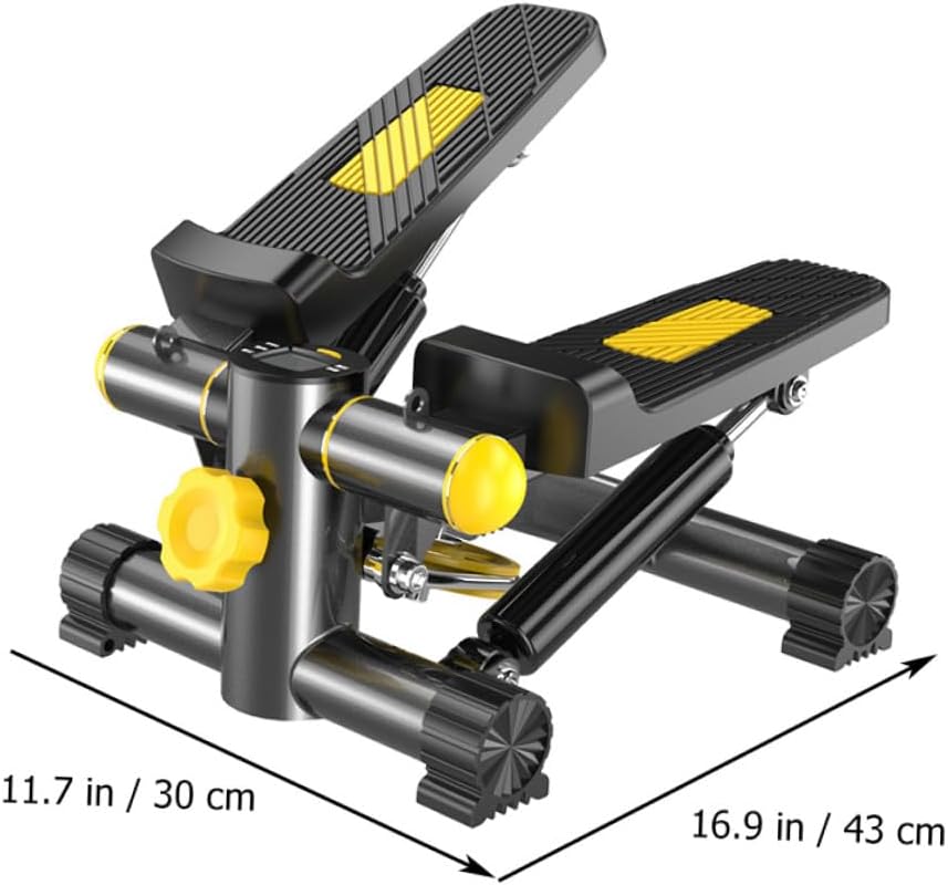 Compact Swing Side Stepper Exercise Equipment with Anti-Skid Pedals for Home Fitness Stainless Steel and Plastic Construction Space-Saving Design for Weight Loss and Leg Toning