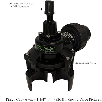 FIMCO Manufacturing Inc. 1 6 Outlet Mini Indexing Valve with 5 and 6 Zone Cams Model# 9256-1006