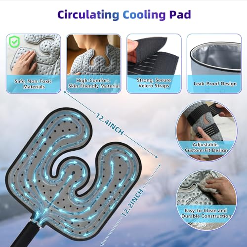 Image of Ice Machine for Knee After Surgery, Portable Cold Therapy Machine | Programmable Timer, Continuous Cold Water Circulation, Cooling Pad for Knee, Shoulder, Hip, Back and Ankle Comfort