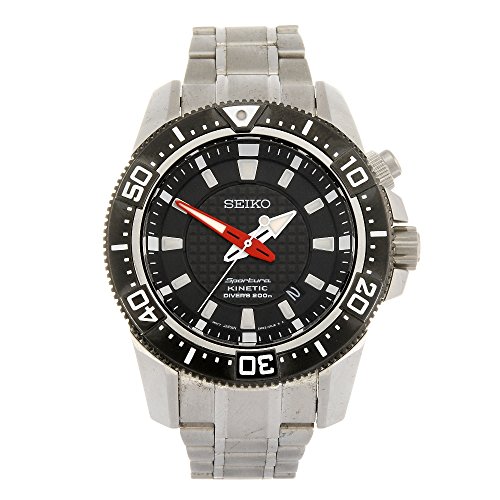 ZCR[ Seiko Men's SKA511 Stainless Steel Analog with Black Dial Watch  fB[X rv ysAiz