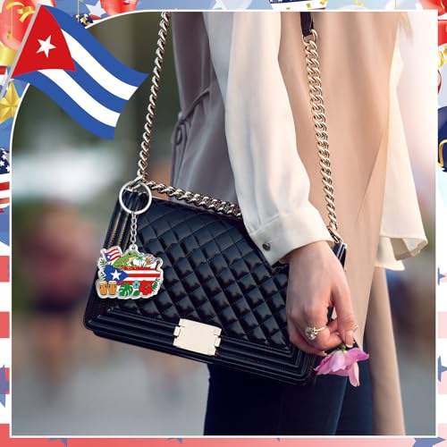 Image of Sureio 25 Pcs USA Souvenir Keychain Gifts Bulk Men California Los Angeles Texas Florida Chicago Silver Metal American Keyring