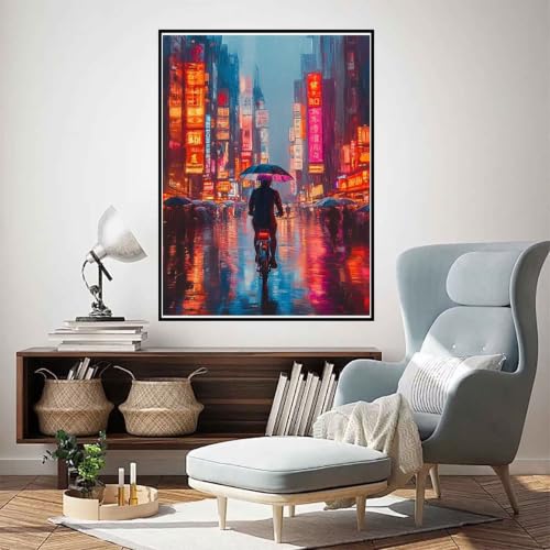 Diamond Painting Ville grand format anti-stress pour décoration intérieure - 3