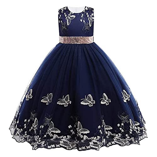MYRISAM Flower Girls Butterfly Long Tulle Dress Princess Embroidery Lace Birthday Pageant Wedding Evening Dance Ball Gowns