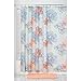 Produktbild iDesign Elsa Duschvorhang | Badewannenvorhang in 183,0 cm x 183,0 cm | tolles Duschvorhang Design mit pastellfarbenen Blumen | Polyester koralle/bunt