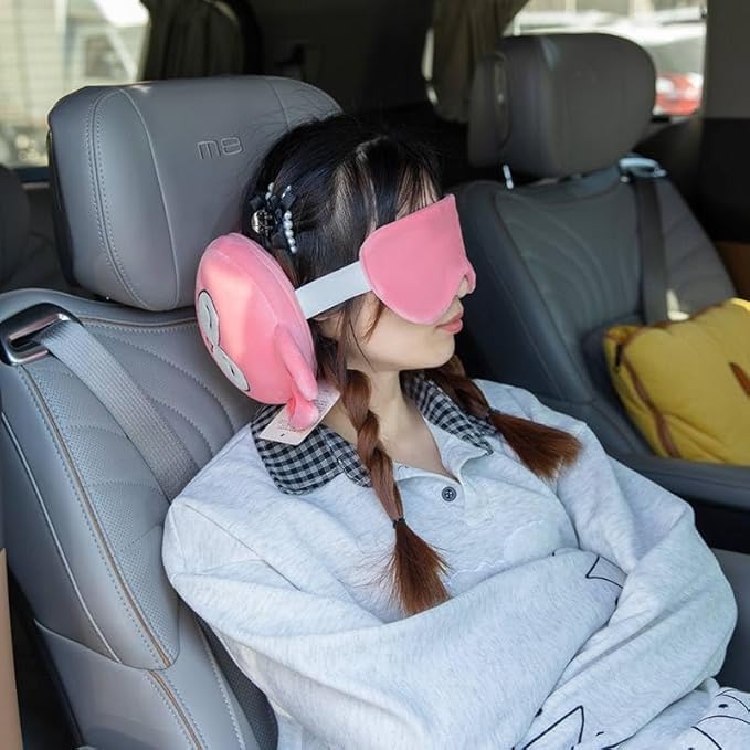 Buy 2-in-1 Travel Ergonomic Pillow and Eye Mask Set, Memory Foam