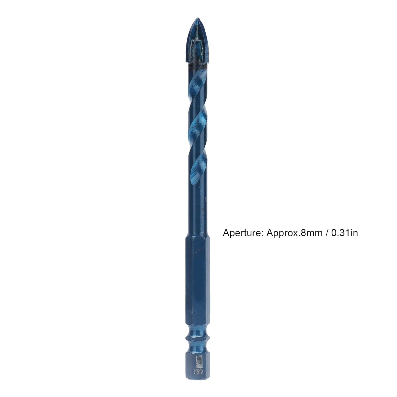 Hex-Shank Drill Bits 10pcs Cross Spearhead Drill Bits Sets, Carbide Bits with 1/4in Hex Shank for Ceramic Marble