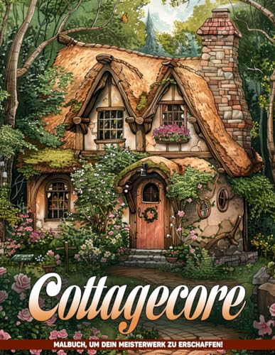 Cottagecore Malbuch: Cottage Core Pilze Ausmalbilder Zur Farbe Und Geburtstagsgeschenke (German Edit