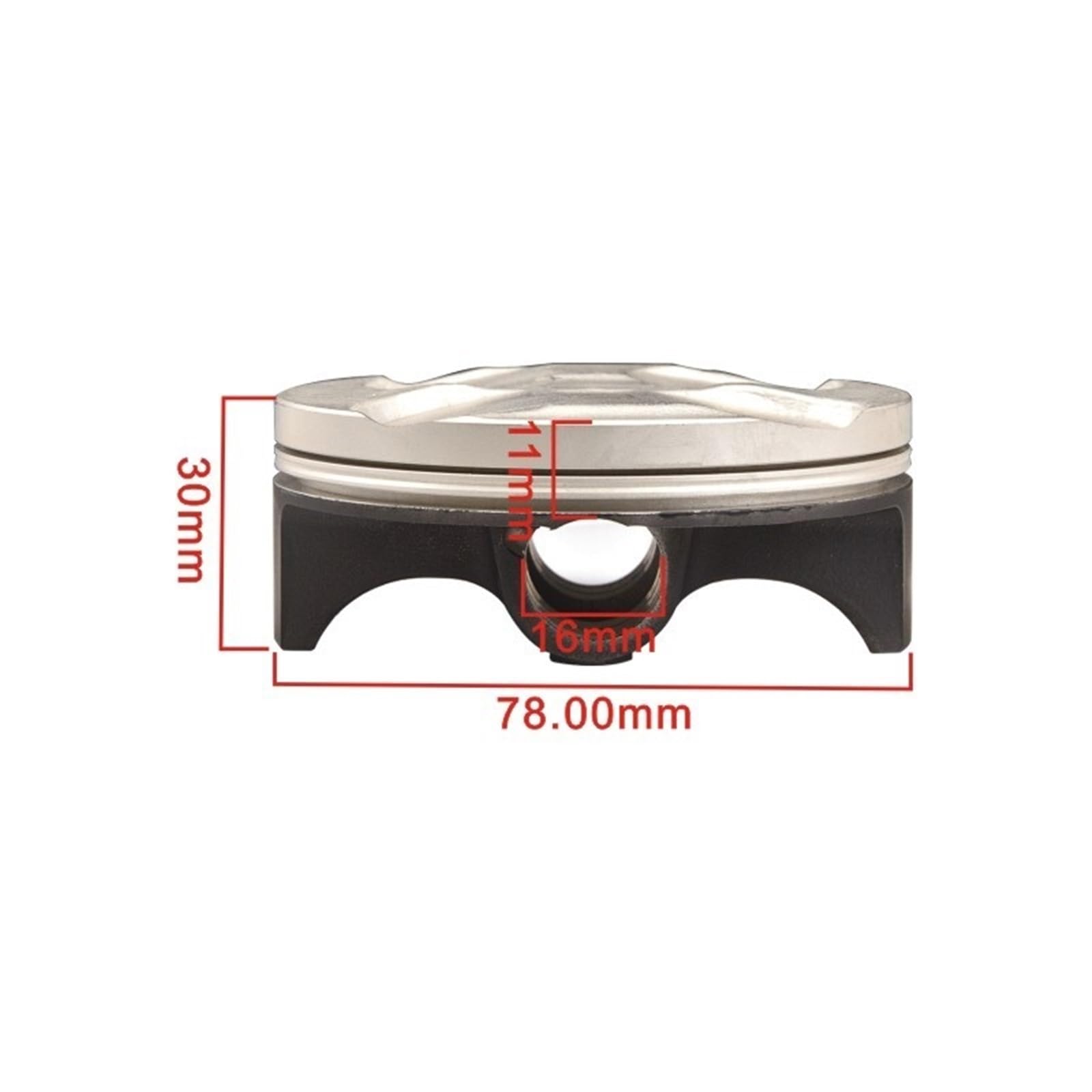 Kit pistone e Fasce Elastiche Std 78mm Set pistone e Fasce Elastiche Motore Moto Compatibile con CRF250 CRF250X 2007-2016 Parti del Motore