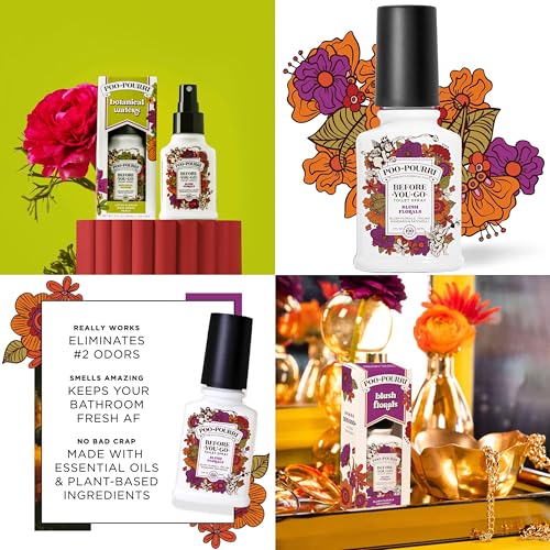 poo-pourri before-you-go toilet spray spring 2 oz variety pack maple pumpkin blush florals and botanical waters